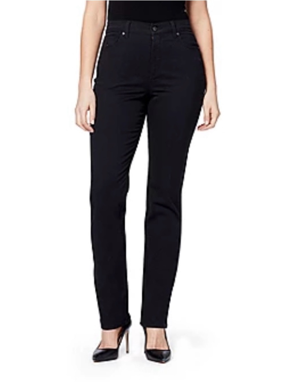 Gloria Vanderbilt Women's Tapered Leg Amanda Jeans in Black NWT size 16